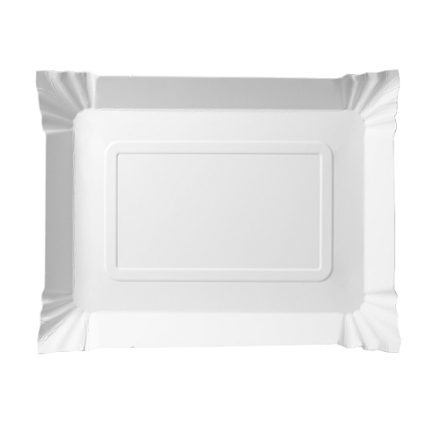 Einweg-Papier Tabletts weiß 20x25 cm 250 Stück für Catering
