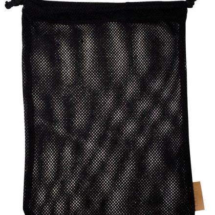 Baumwollnetzbeutel schwarz 25x30 cm, Einkaufsbeutel 58g