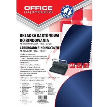 Bindefolie A4 blau glänzende Karton 250 g 100