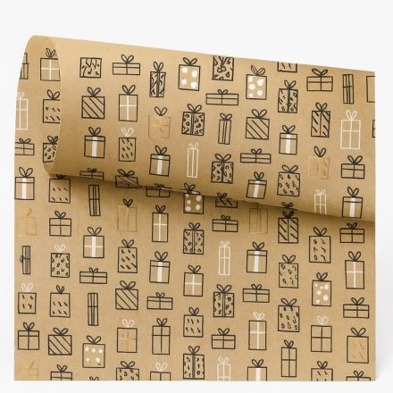 Papier Dekorative Kraft 0,69x25m Um Weihnachtsgeschenke zu packen