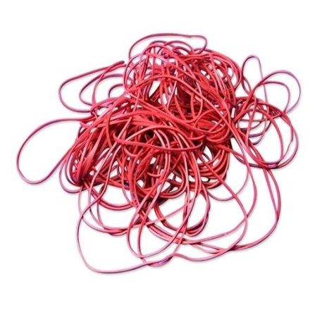 Gummibänder aus Kautschuk rot 50 mm x 1,5 x 3,0 mm 1 kg