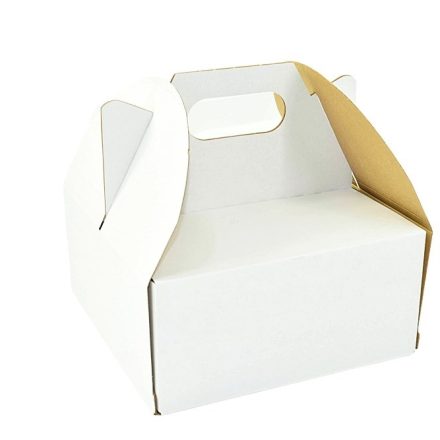 Stanzkarton - Kuchenbox 260x260x250 mm, weiß, 10 Stück