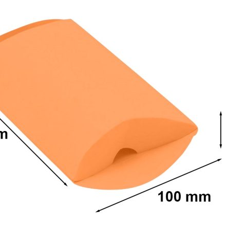 klein Geschenkbox Kissenform für Geschenke 135x100x30 orange S