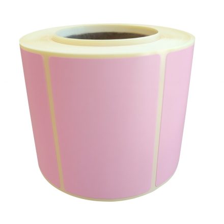 Thermoetiketten selbstklebend 60x40 mm rosa, Rolle 500 Stück.