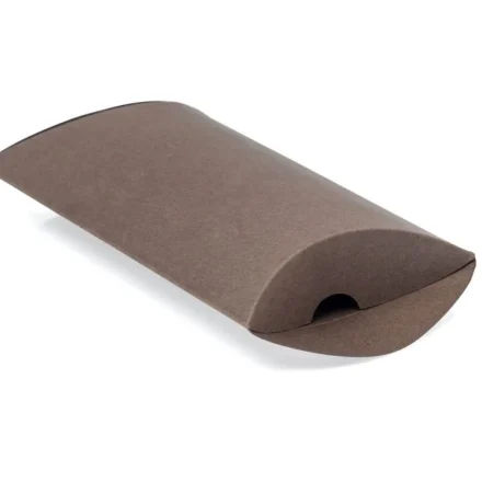 Geschenkbox Kissenform aus Pappe für Geschenke 135x100x30 braun S