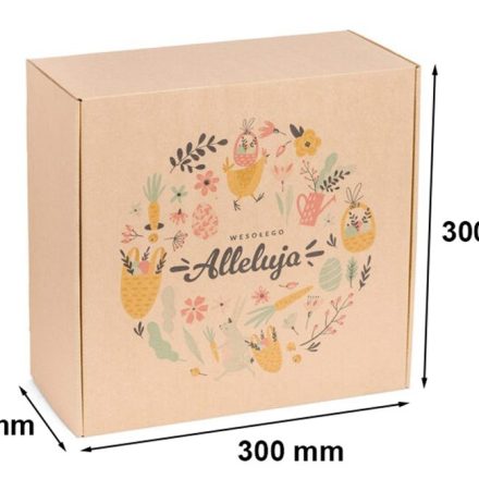 Stanzkarton – Bogenschachtel Ostern Halleluja Kranz 300x300x110mm