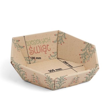 Frohe Weihnachten Tablett 305x260x130 mm - Geschenkkorb