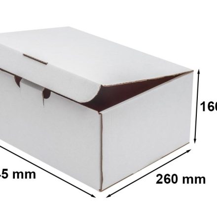 Stanzkarton F421 345x260x160 mm weiß A4 InPost Paketfachgröße B