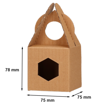 Fassonkarton für ein Glas Honig 220g mit 75x75x78mm-Fenster