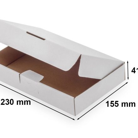 Stanzkarton Schachtel 230x155x41mm F426 weiß A5 InPost XS
