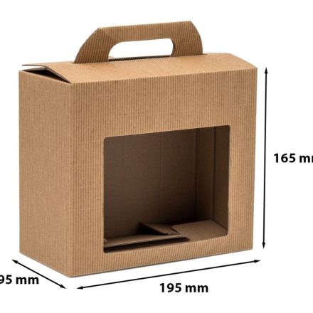 Umkarton für 2 Gläser mit einem Honigfenster 0,9 195x95x165mm