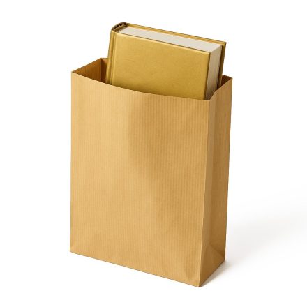 Beutel mit Seitenfalte aus Papier Kraft gold 120x200+45 mm 60 g/m2