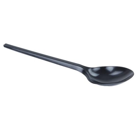 Einmaliger Löffel aus Kunststoff schwarz 168 mm für 100 Stück Catering