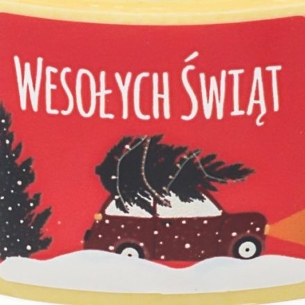 Aufkleber Weihnachten rot Auto mit Weihnachtsbaum 35x40mm 200 Stück für Geschenke