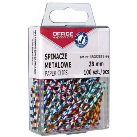 Büroklammer Office Products beschichtet Zebra 28 mm 100 Stück