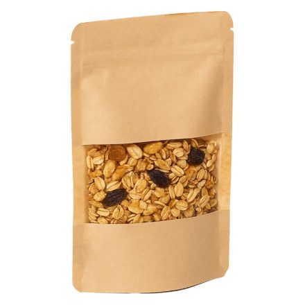 Saitenbeutel Doypack Japan Kraft 500 ml mit einem kleinen Fenster 25 Stück