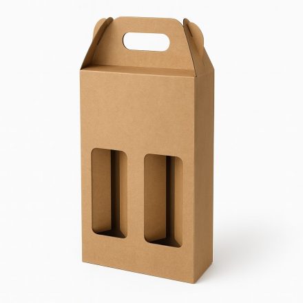 Stanzkarton 140x68x258 mm für 2 Bier, Schachtel 10 Stück
