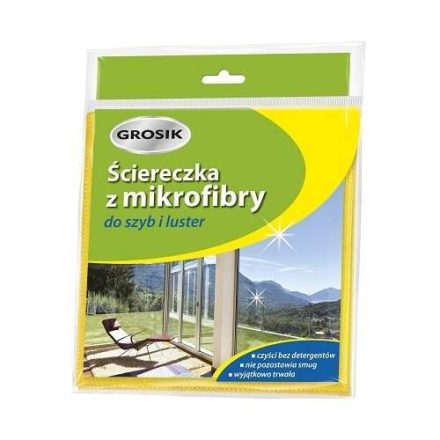 Mikrofasertuch Grosic zum Waschen von Fenstern und Spiegeln ohne Streifen