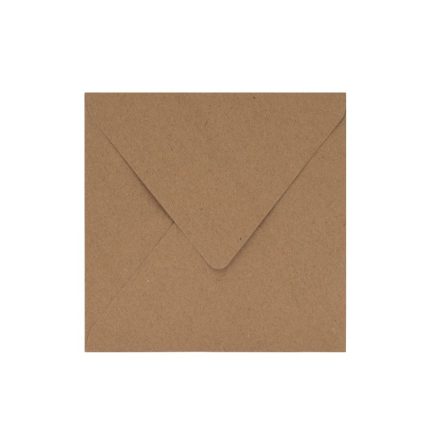Umschläge dekorativ quadratisch K4 SK braun 165x165 mm 120g, 50 Stück.
