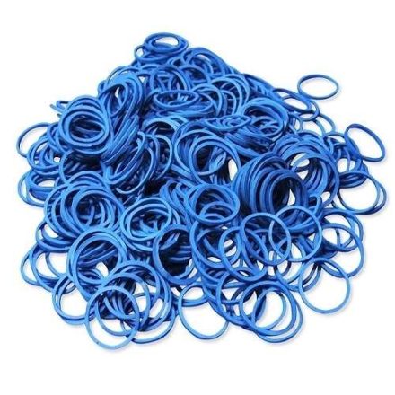 Gummibänder aus Kautschuk blau 30x1,5x1,5 mm 1 kg