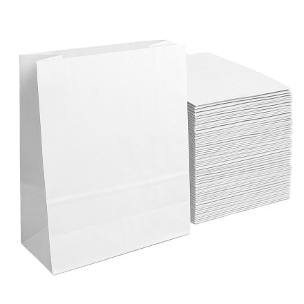 Ökologische Papiertüte mit 120x90x320-Klotzboden weiß 100 Stück