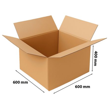 Faltkarton 600x600x400 mm Karton aus Pappe 5in BC 560 g/m2 braun