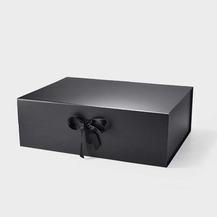 Magnetbox schwarz 600x440x200 mm XXL für Geschenke mit Geschenkband