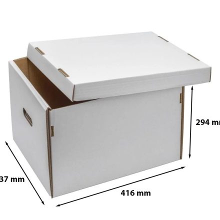 Stanzkarton 416x337x294 mm weiß für Dokumente