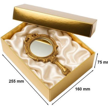 Geschenkbox laminiert gold 255x160x75 mm für Geschenke