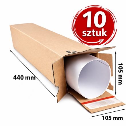 TubeBox 105x105x440mm Versandkarton Für Poster 10 Stück