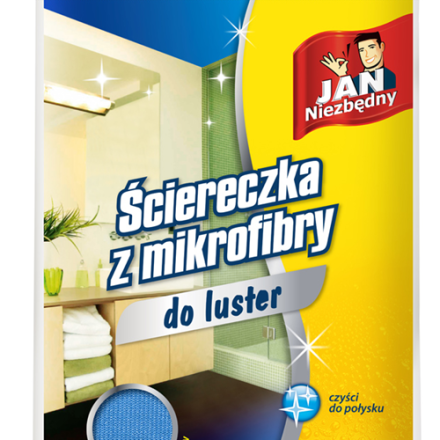 JN Mikrofasertuch zum Reinigen von Spiegeln blau 1 Stück