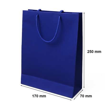 Premium Geschenktüte A5 170x70x250 mm, dunkelblau