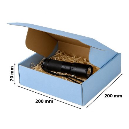 Stanzkarton blau 200x200x70mm dekorativ Geschenkbox