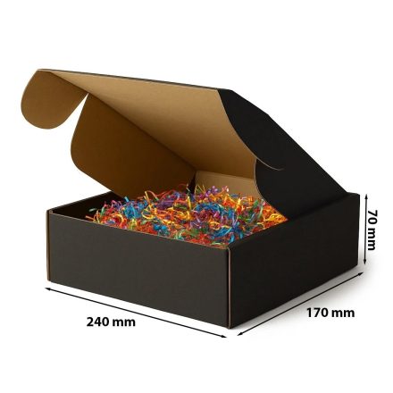 Stanzkarton schwarz 240x170x70 mm – elegant Geschenkbox