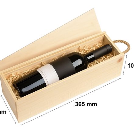 Holzschachtel für Wein K-951, Pinienkiste mit Deckel