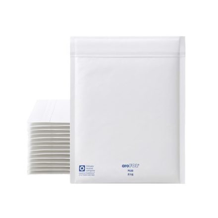 Luftpolsterumschlag – aroFOL-Blasegehäuse plus F16 weiß 240x350+50 mm Karton 100 Stück