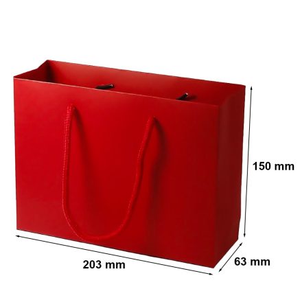 rot Geschenktüte mit Schnur 203x63x150 mm A6