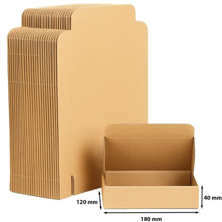 Schachteln gestanzt F426, Stanzkartons 180x120x40 mm 100 Stück.
