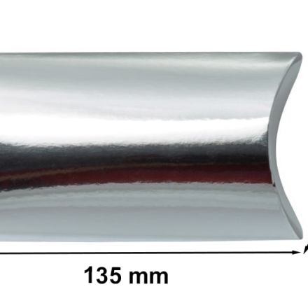 Schachtel Kissenform laminiert silber 135x100x30 für Geschenke