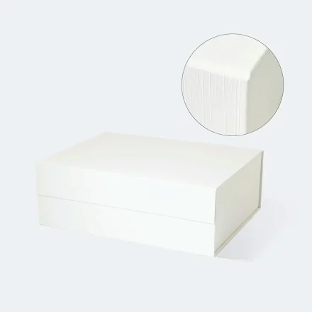 Magnetbox A4 deep off white Fine Linen 330x255x115 mm