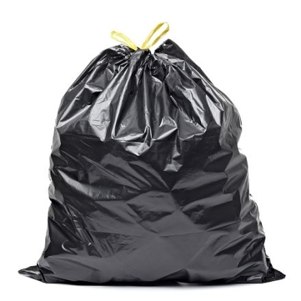 Starke Müllsäcke LDPE 35l schwarz mit Band für einen Mülleimer 15 Stück