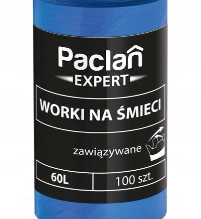 Starke Müllsäcke Paclan Expert 60L, gebunden, 100 Stück
