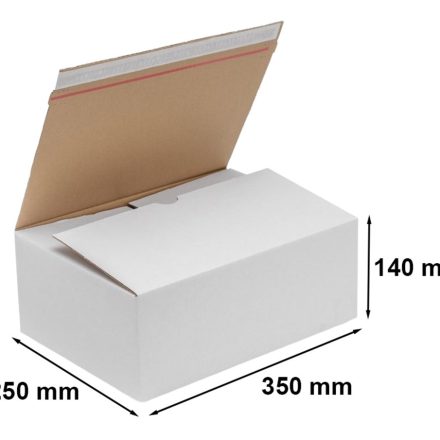Karton E-Commerce F703 A4 350x250x140 mm weiß mit Klebestreifen