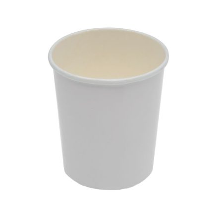 Einweg-Papier Tassen weiß 300 ml für Kaffee und Getränke, 50 Stück