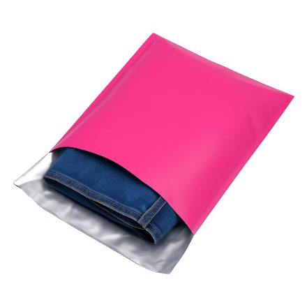 Metallisierte Folienbeutel mit 160x230 mm Streifen rosa 100 Stück