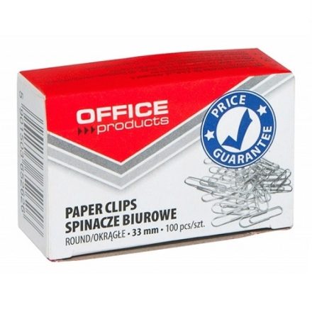 Büroklammern Office 33 mm vernarbtes Metall silber 100 Stück