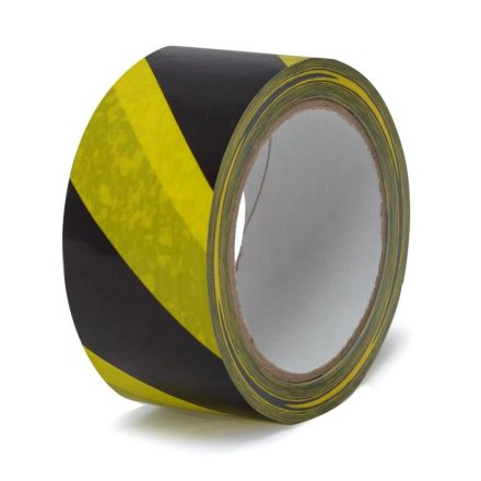 Warnband gelb-schwarz PVC 50 mm x 33 m selbstklebend