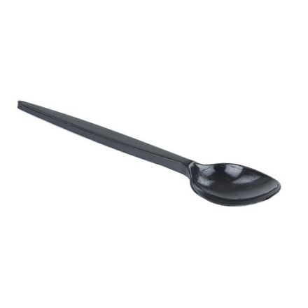 Einweg-Löffel schwarz Kunststoff 125 mm 100 Stück für Catering