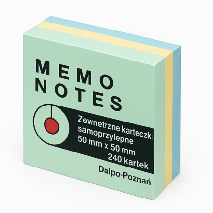 Memo Notes 50x50mm Mix Pastell 240 Stück