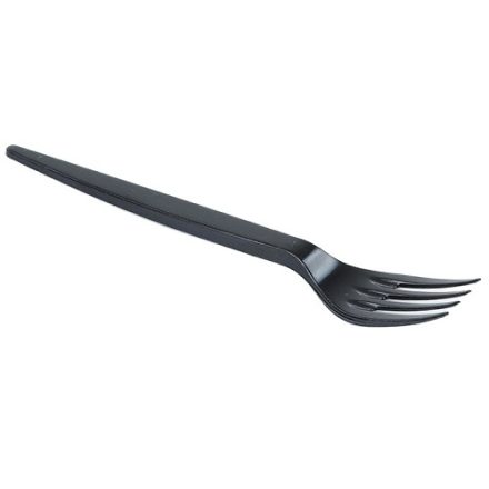 Gabel Einmal-Kunststoff schwarz 168 mm 100 Stück Catering